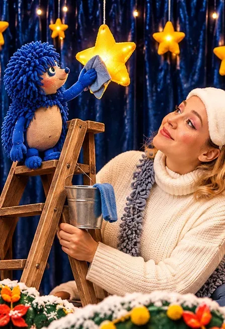 Афиша: Ёжик, звёздочки и Новый год, спектакль для малышей 1-5 лет в Краснодаре 6 декабря 2026