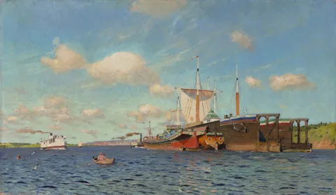 Афиша: Состояние потока. Волга в русском искусстве. Музей Фабрики-кухни в Самаре 30 апреля 2026