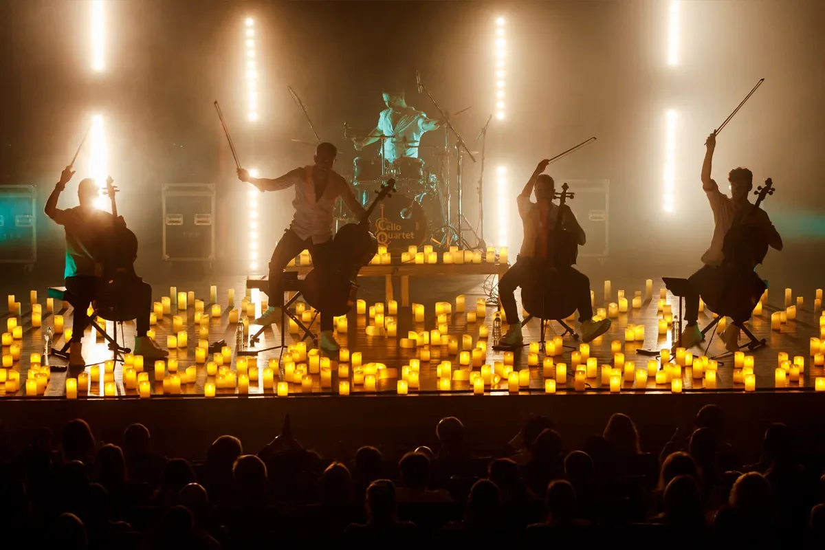 Афиша: Мировые рок-хиты на виолончелях при свечах в Санкт-Петербурге 22 мая 2026